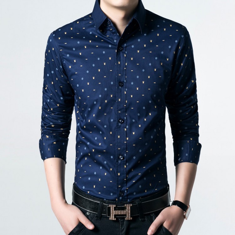 Dotted slim fit shirt